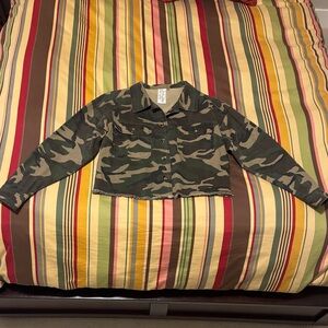 Sadie & Sage Camouflage Jean Jacket